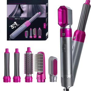 Hair Dryer - hairdryer - Professiona Hair Dryer Brush & 5 in 1 Air Styler, 5 in 1 Hair Dryer Hot Air Brush Styler and Volumizer Hair Straightener Curle Straightener, with Carrying Case